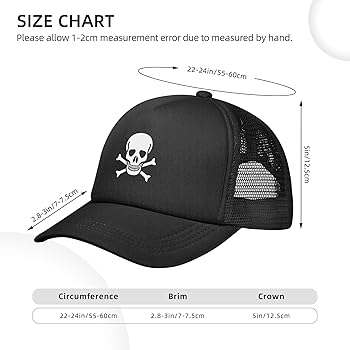 Crossbone Skull Head Unisex Trucker Hats Mesh Hats Sport